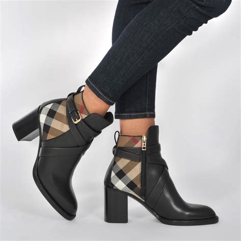 burberry vaughan flat leather boots|burberry check back boots.